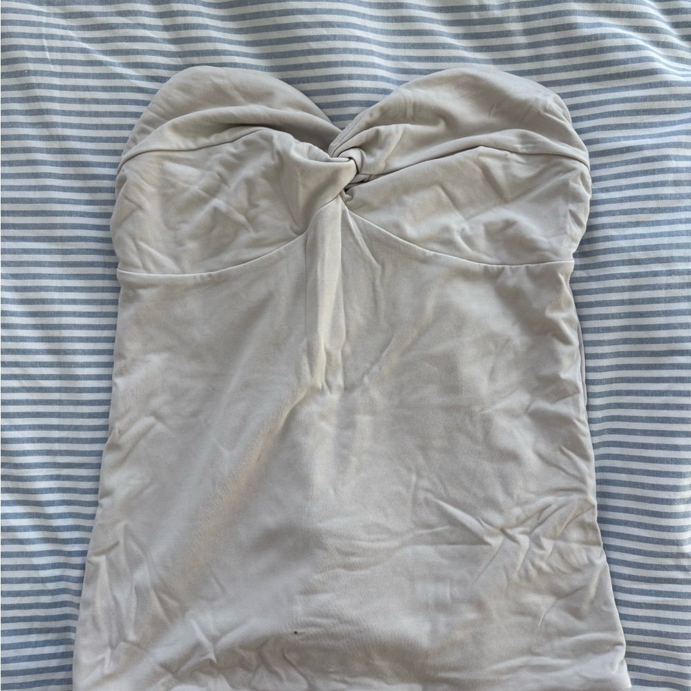 Aritzia Cream Strapless Tube Top